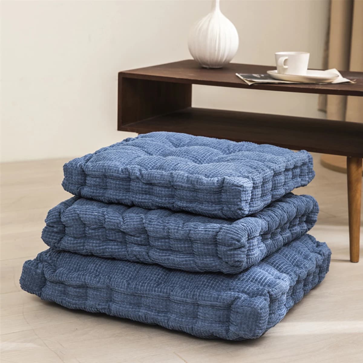 1 PC Degrees of Comfort Meditation Floor Pillow, Cushion，Square Large Pillows Seating for Adults, Tufted Thick Floor Cushion for