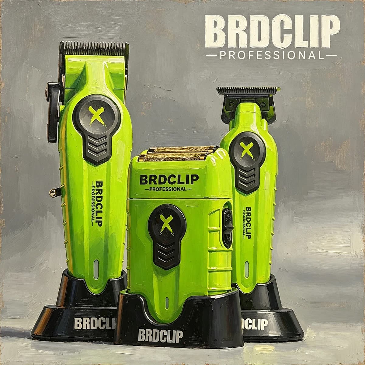 Tagliacapelli Professionale BRDCLIP Serie FA1CTR 7500RPM, Rasoio per Taglio e Rifinitura 8000RPM con Doppia Lama per Barbieri e Saloni