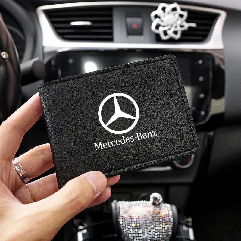 Car Wallet Card Holder Driver License Cover Driver License Bag For Mercedes Benz S320 W164 W203 W204 W168 A200 Car Accessories