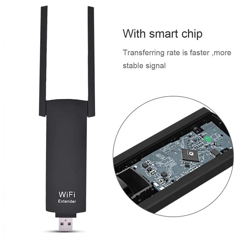 Extender Wifi Ripetitore Wifi USB 300Mbps Amplificatore di segnale WiFi Router wireless Doppie antenne a lungo raggio