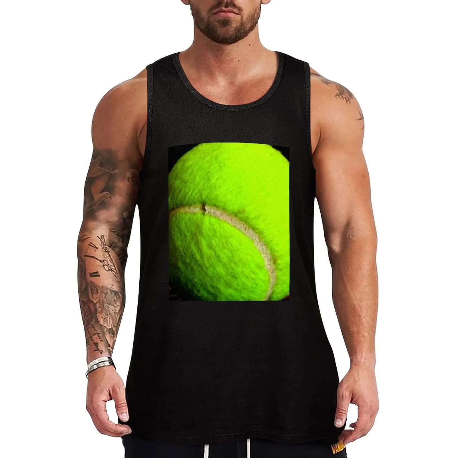Canotta Gialla Tennis Ball, Canotta Resistente, Antipiega, Casual, Senza Maniche
