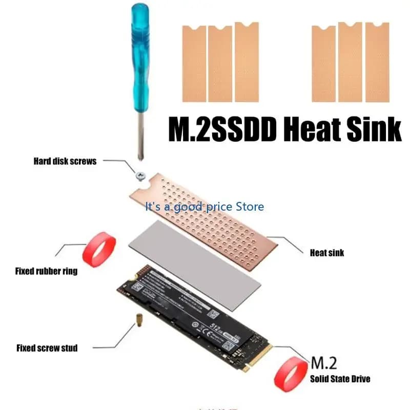 Dissipatore calore in metallo per configurazioni semplici per laptop SSD M.2 2280 Dissipazione termica efficiente