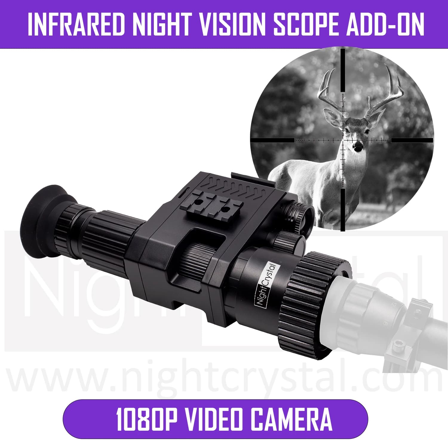 NightCrystal Megaorei 4B NK007 Plus 1080 HD Telescopio monoculare Binocolo Visione notturna a infrarossi Telecamera aggiuntiva per la caccia