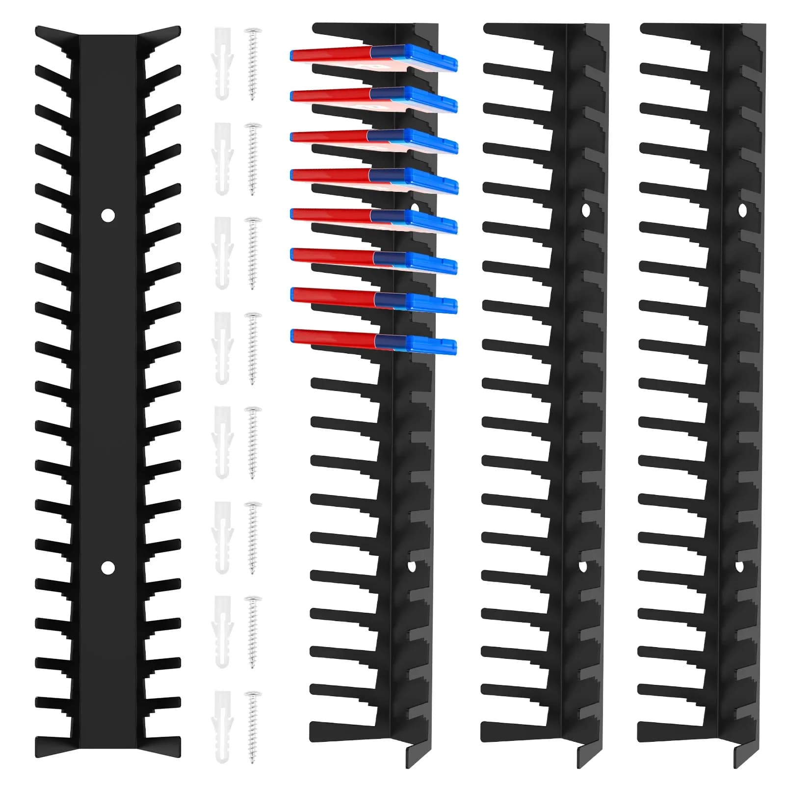 4 Pieces Door Video Games Carbon Steel Organizer for Play Cases Mounted to Wall Scaffale for CD DVD