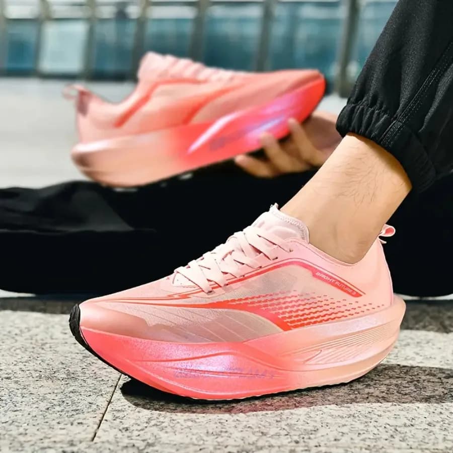Scarpe da Corsa in Fibra di Carbonio per Uomo e Donna - Calzature Sportive Leggere, Traspiranti e Ammortizzate con Supporto per l'Arco Plantare L