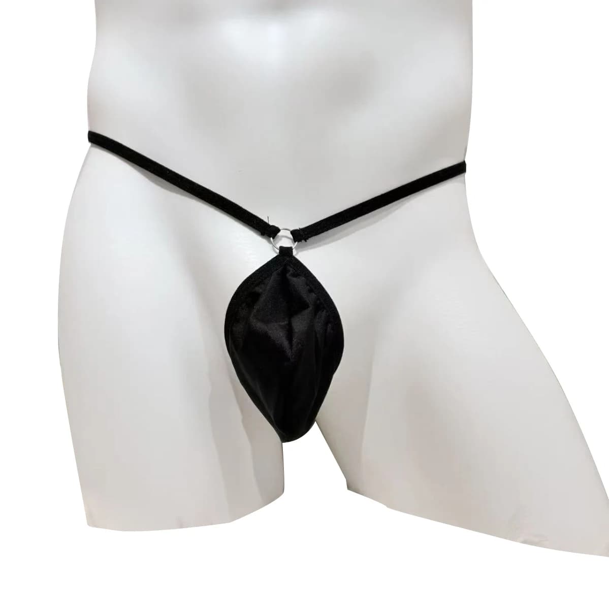Intimo sexy da uomo, perizoma a vita bassa con tasca a bomba e fibbia ad anello, stile seducente e traspirante per uomo