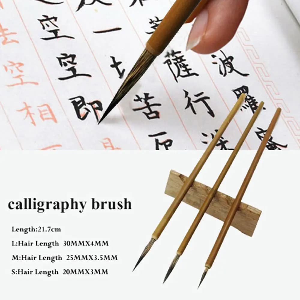 3pcs/set Oil Painting Stationery Brush Pen Hook Line Pen Paint Brush Calligraphy Brush