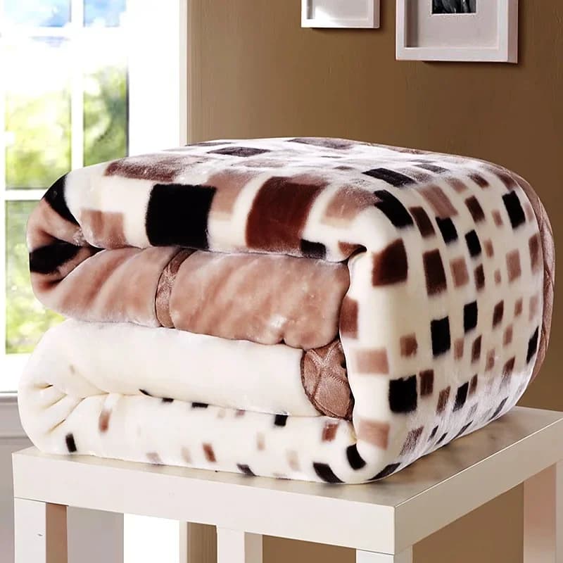 Coperte in visone Raschel a doppio strato 6 kilogrammi Coperte ponderate morbide e calde invernali 200 * 230 Coperte doppie