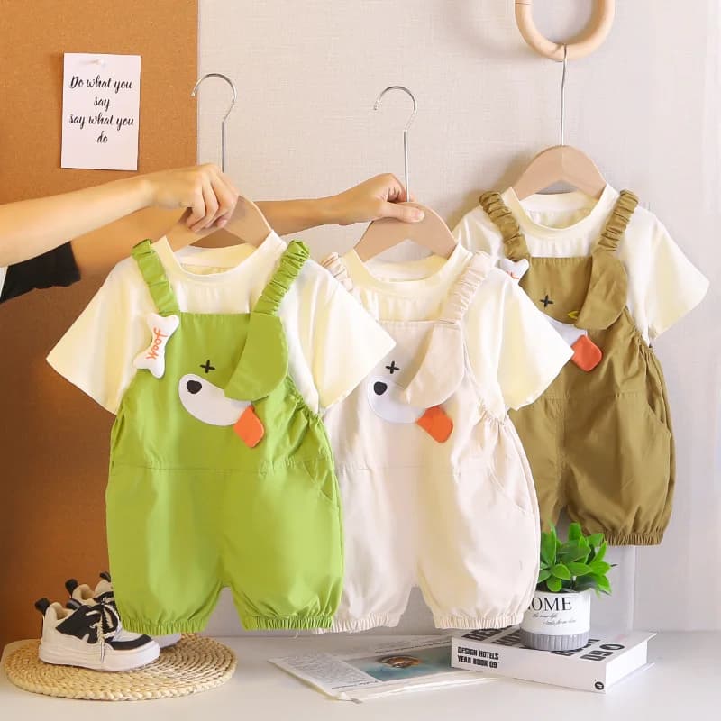 Nuovo Completo Estivo per Bambini, T-Shirt a Maniche Corte e Pantaloncini, Set 2 Pezzi, Abbigliamento Casual per Neonati e Bambine