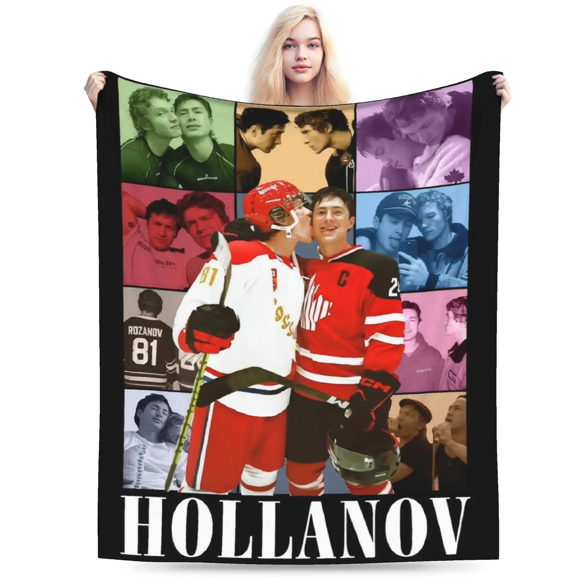 Hollanov Heated Rivalry Ilya And Shane Blanket Fleece Spring Autumn Breathable Warm Throw Blankets for Bed Couch Bedspreads