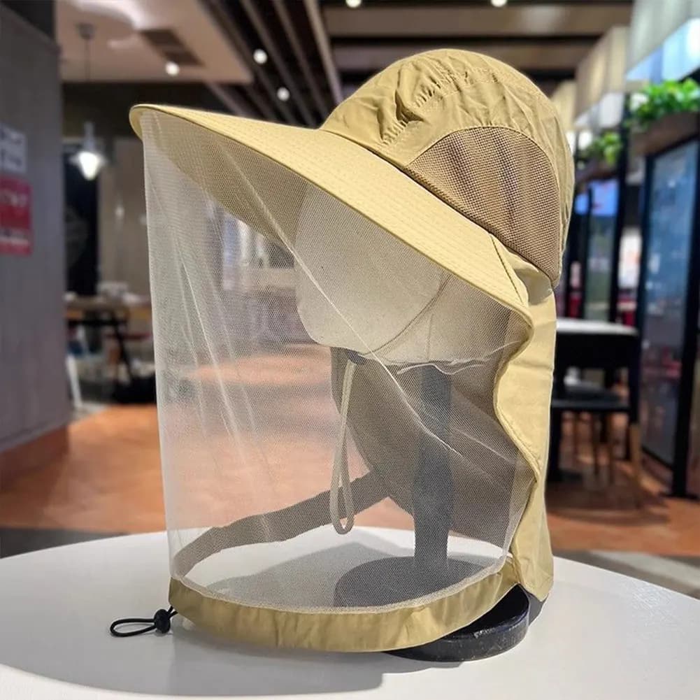 Cappello con Rete Anti-Zanzare e Protezione per il Collo, Cappello da Pesca e da Escursionismo per Apicoltura, per Uomini e Donne