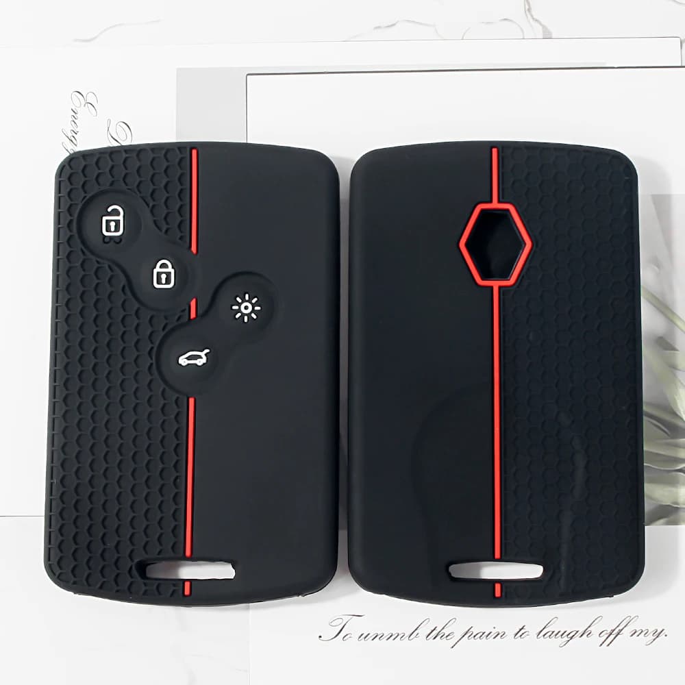 KEYYOU new for Renault Megan 3 Laguna Fluence NEMA Clio 4 Captur Zoe Card 4 Button Key Cover Protection Silicone Key Case