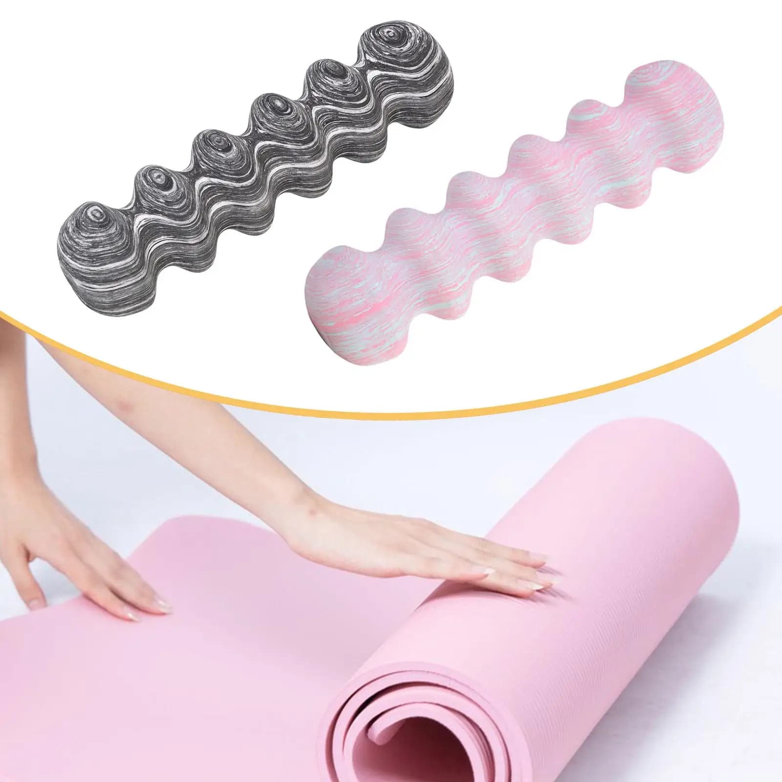 Solid EVA Foam Massage Roller, Testurized Muscular Massage, Yoga and Balance Roller, for Training and Fitness