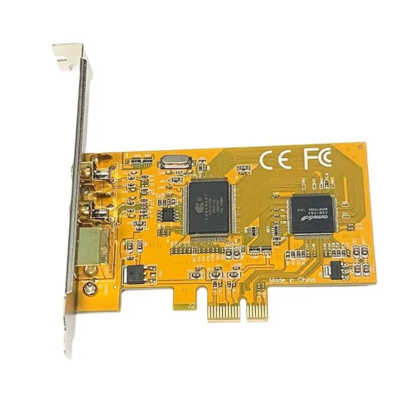 L77A PCIE to AV 878A Video Capture Card PCIE Surveillance HD Image 640x480 2 PORTS AV Svhs Terminal Connector Capture Card