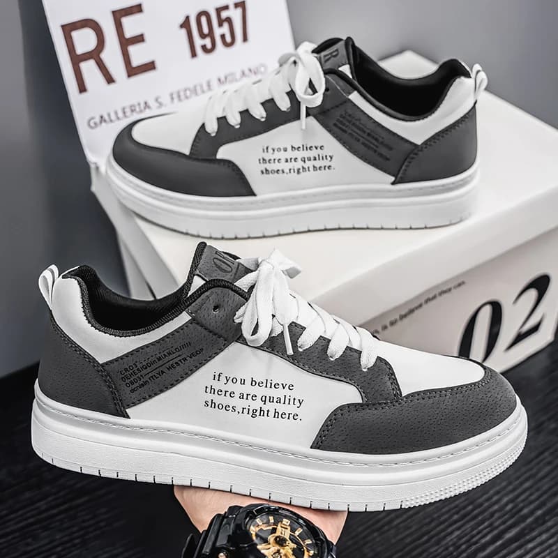 Men's Summer Casual Breathable Outdoor Shoes Fashion Lace-Up Flat Sneakers Comfortable Trendy Sports Zapatillas