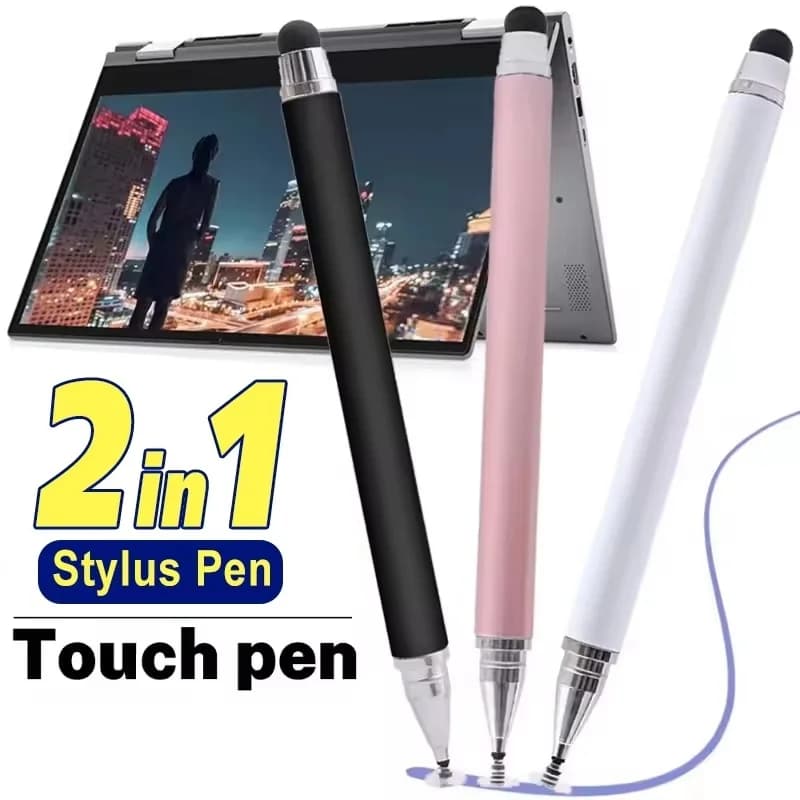 Penna stilo per tablet per iPhone iPad Samsung Huawei Xiaomi Tablet Android Penne capacitive universali Penne touch per schermo intelligente 2 in 1