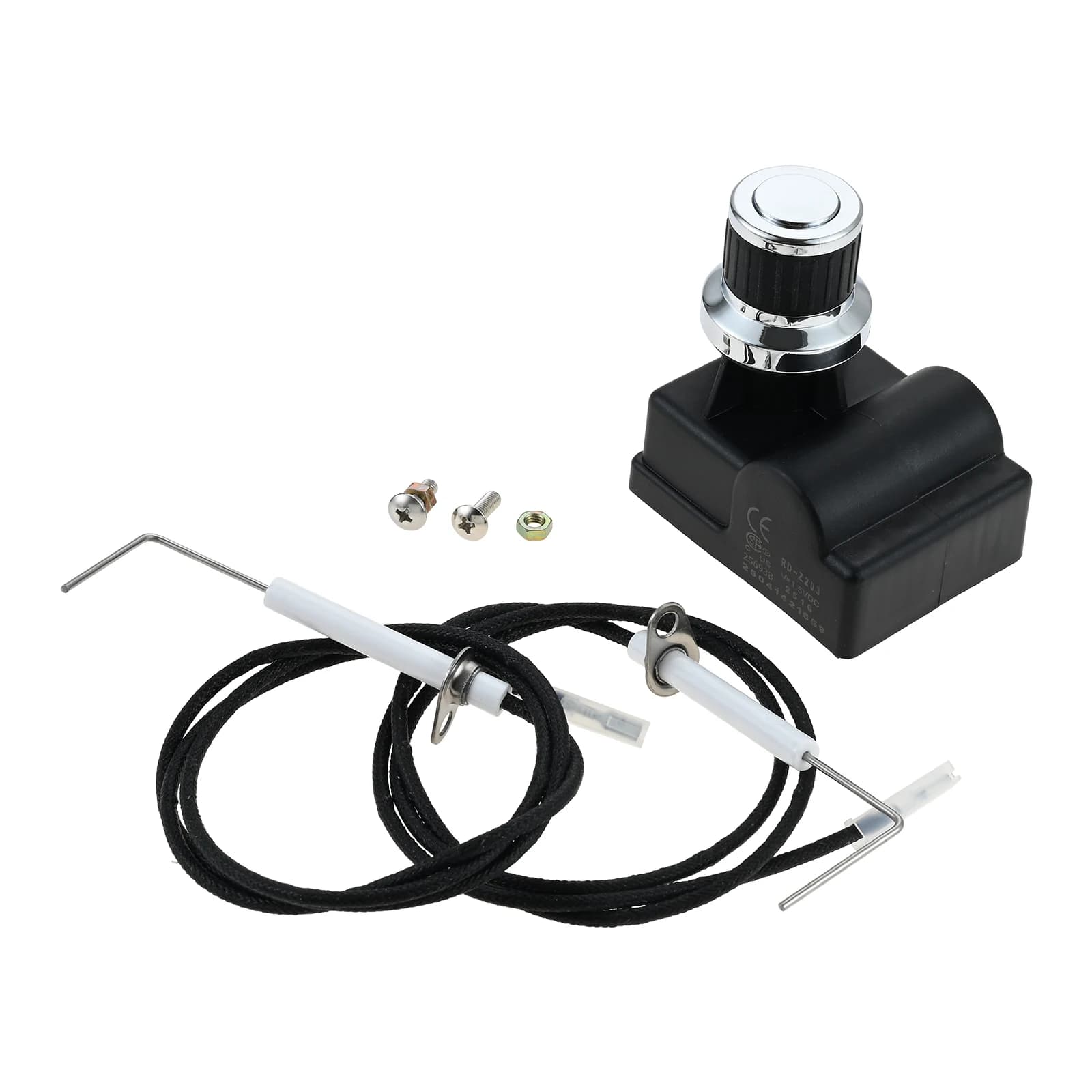 Kit accenditore elettronico per griglia a 3 prese con perni di accensione in ceramica adatto per griglia Blackstone da 28 pollici con friggitrici ad aria combinate