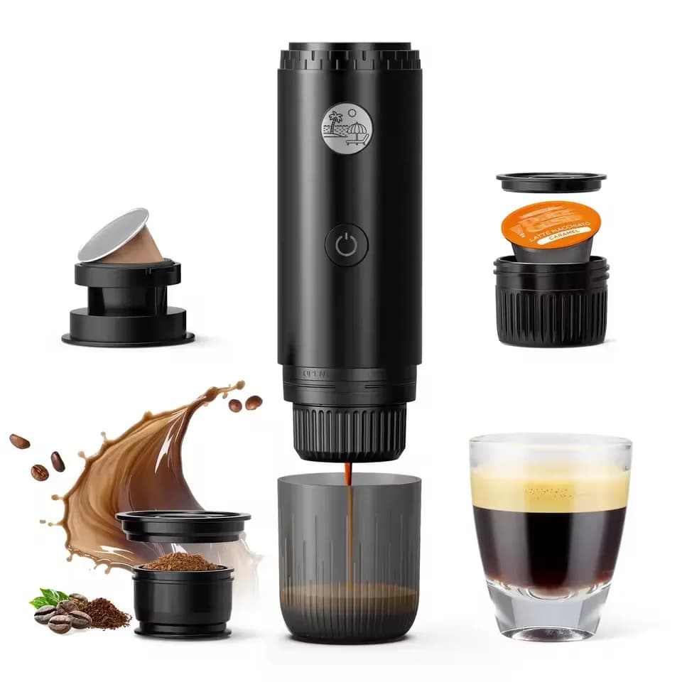 Macchina per Espresso Portatile Xiaomi 3-in-1, Caffettiera da Viaggio per Campeggio, Escursionismo, Ufficio, Autoriscaldante con USB-C
