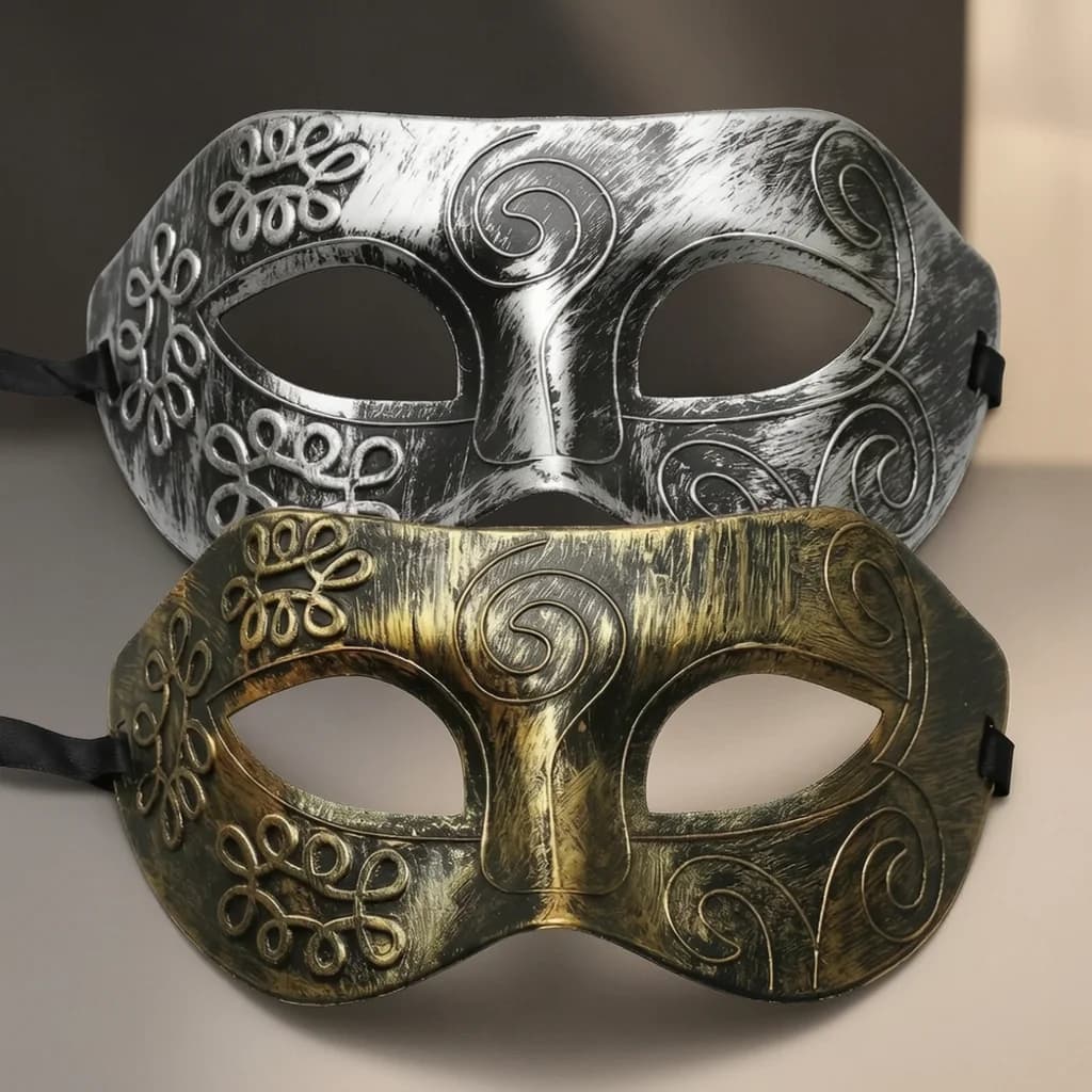 Retro Masquerade Half Face Mask Gold Silver Eye Photo Props For Cosplay Halloween Party Gentleman