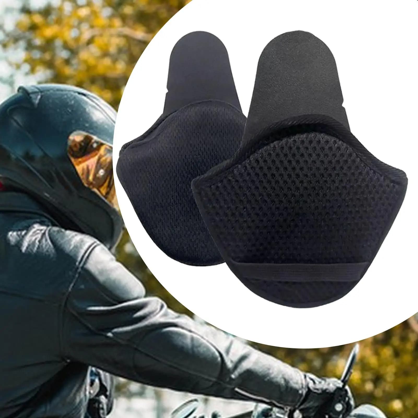 1 paio di Paraorecchie per Casco da Moto Staccabili, Protezione dal Vento, Paraorecchie per Casco Durevoli, Caldi per l'Inverno, Antivento e Riduzione del Rumore