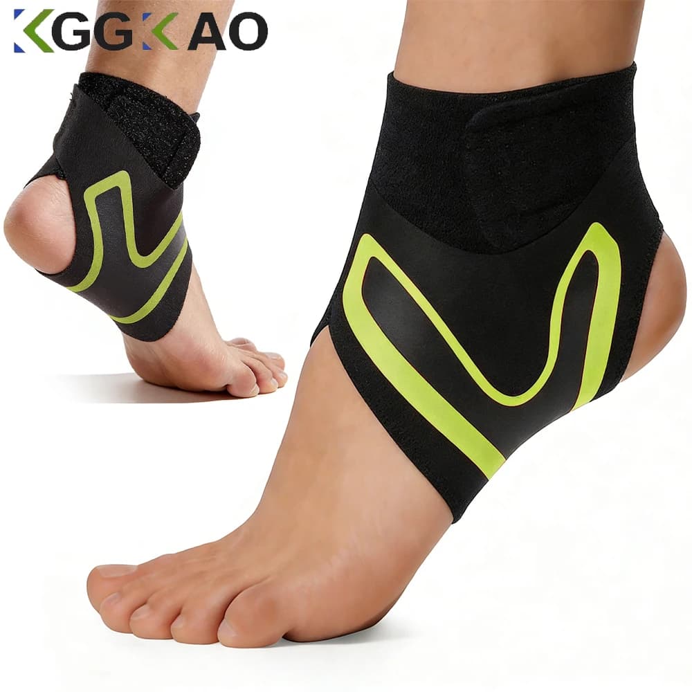 1 paio di supporti per caviglia per uomo e donna, supporto per caviglia regolabile a compressione, tutore elastico per caviglia, protezione anti-distorsione del piede