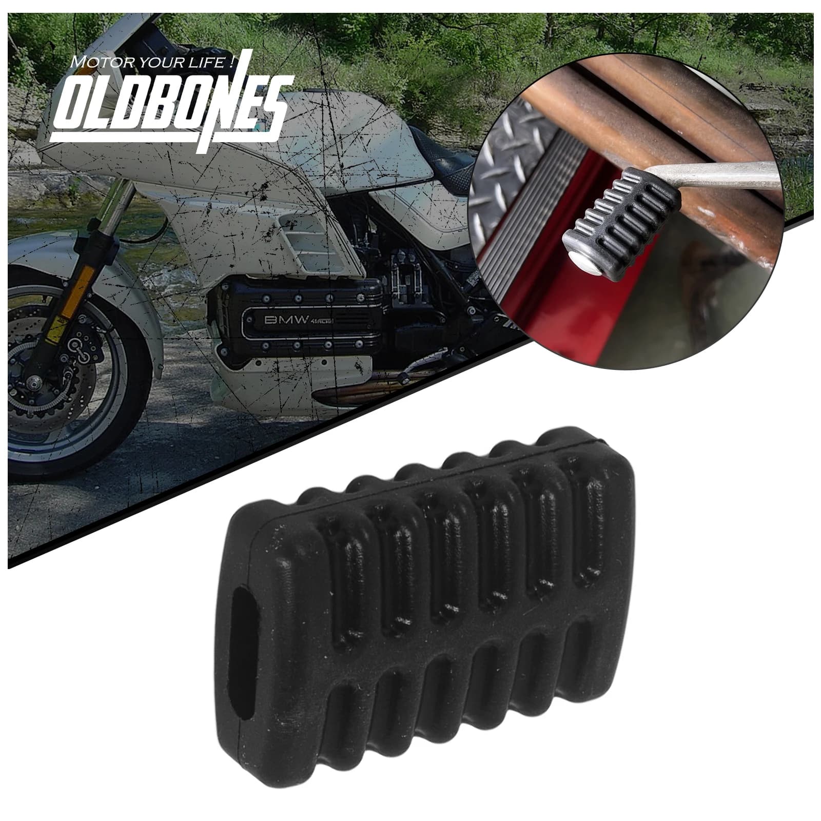 Accessori moto Leva del cambio Pedale Copertura in gomma Antiscivolo Rilievo del piede Copertura del pedale 1pc per BMW K75 K75S K100 K100LT K100RS