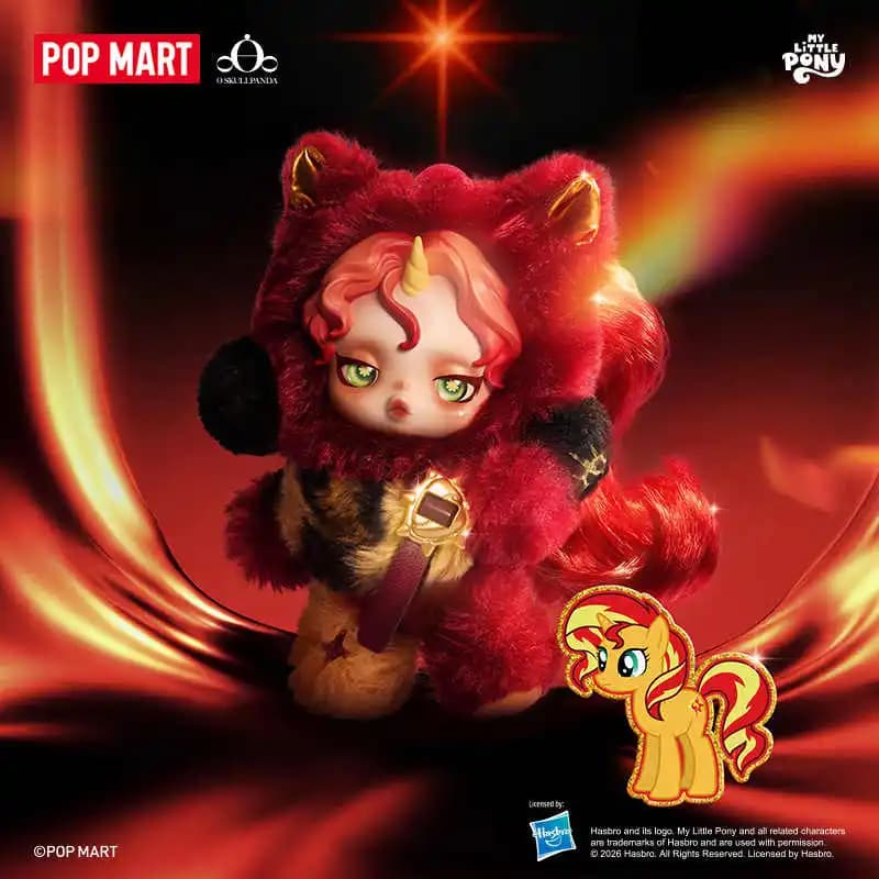 POP MART SKULLPANDA x My Little Pony Series Peluche Ciondolo Blind Box Mystery Box Giocattoli Bambola Anime Figure da Collezione