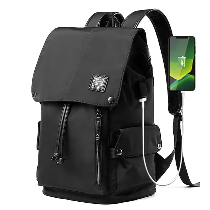 Zaino impermeabile MOYYI per uomo donna, zaino grande per laptop da 15,6 pollici, zaino scolastico per pendolari da viaggio alla moda per adolescenti