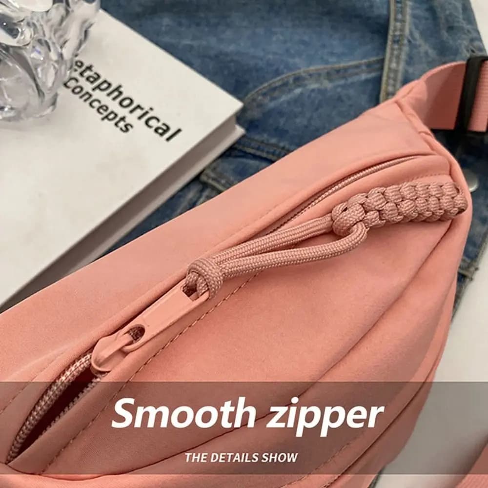 New Half Moon Women's Chest Bag Large Capacity Waterproof Waist Bags Multifunctional Oxford Cloth Running Belt Bags Outdoor