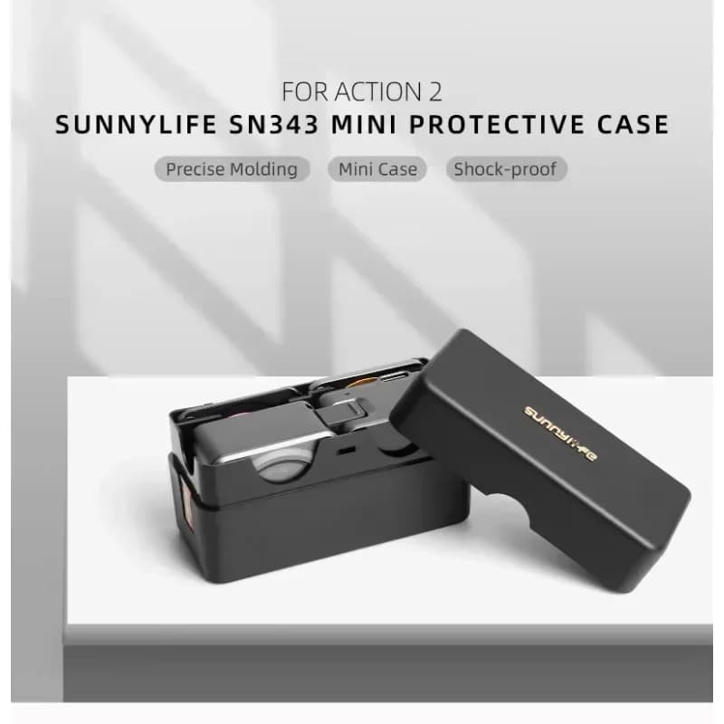 Sunnylife-SN343 PER DJI Action2 Scatola portaoggetti Accessori per fotocamere sportive Mini scatola portatile antiurto Accessori Action 2