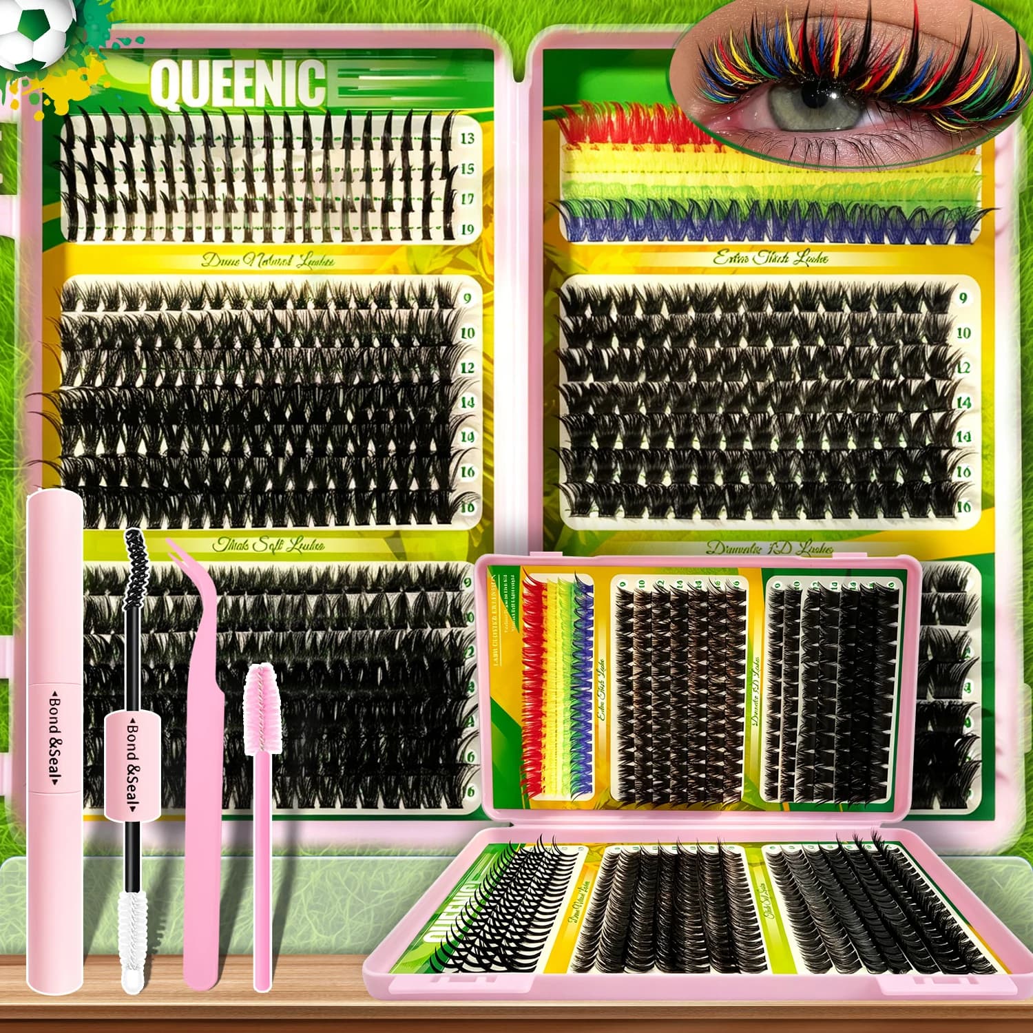 Furia! Extension ciglia a ciuffetti, ciglia effetto spiky e colorate, ciuffetti volumizzanti misti 60D/80D/120D/150D