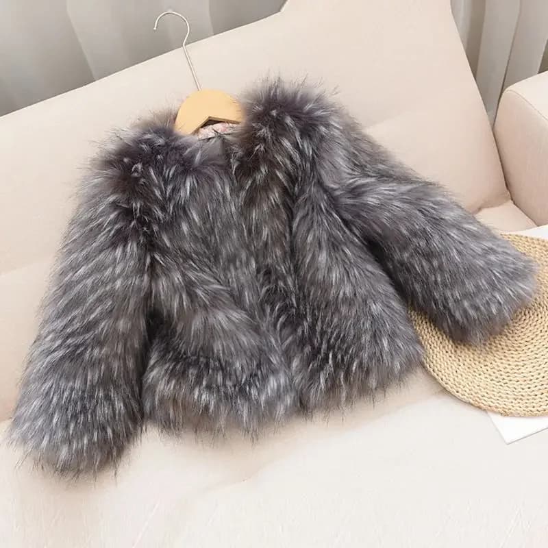 2023 neonata vestiti invernali bambini nuovo cappotto Slim Fit coreano imitazione pelliccia Marten capelli cotone O-collo moda tinta unita caldo