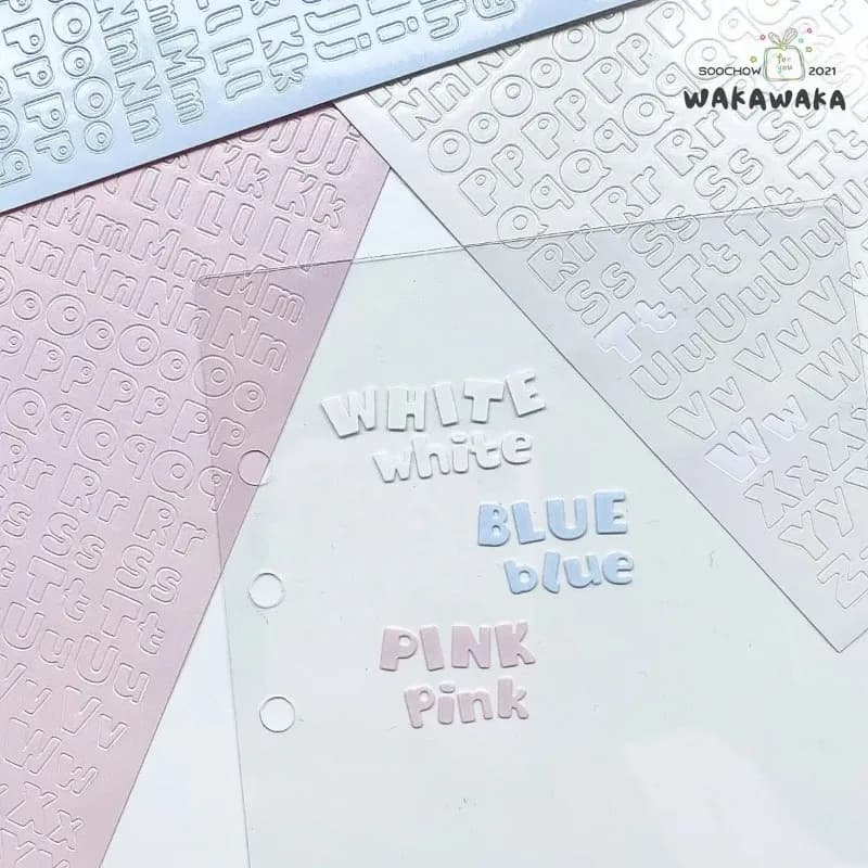3 pezzi carino colore caramella 26 lettere inglesi mini adesivi custodia per cellulare CCD fai da te deco scrapbook ufficiale notebook incantesimo adesivi