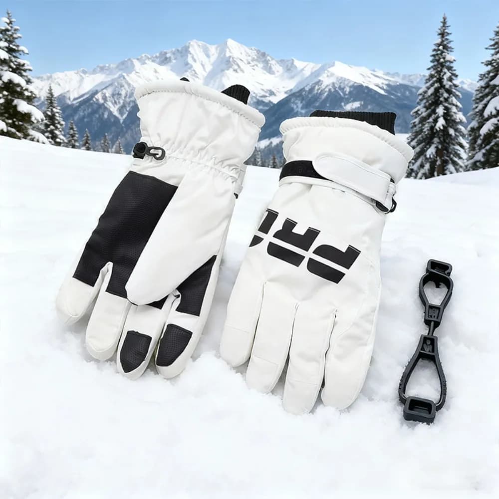 Guanti da sci touch antiscivolo per ciclismo invernale e clip Accessori da snowboard Tasca impermeabile Guanti termici caldi per uomo e donna