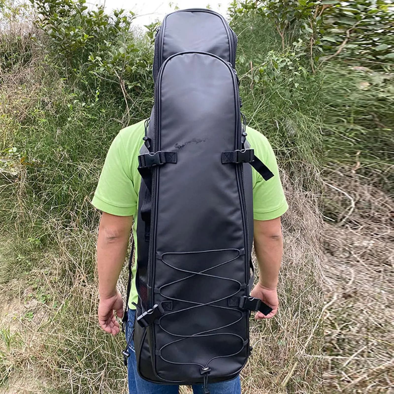 Borsa per Pinne Lunghe da Immersione con Separazione Asciutto/Bagnato, Zaino Organizer per Attrezzatura Subacquea e Snorkeling