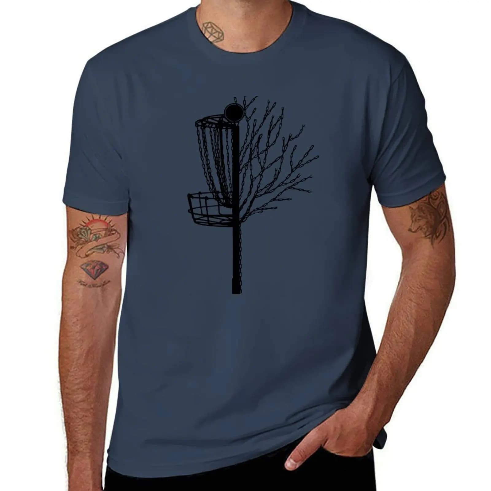 Basket Tree - Disc Golf Funny T-Shirt Big and Tall Crew Neck Tee