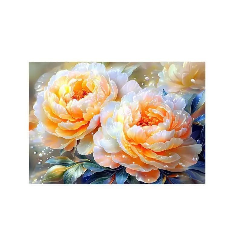 11CT 9CT Beautiful Flowers Embroidery DIY Printed Kits Cross Stitch Cotton Needlework Sets Crafts With Needles
