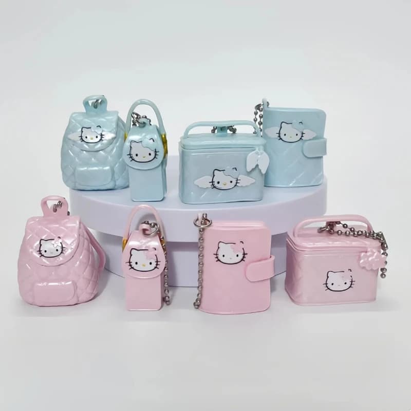 Serie Kt Cat Angel, Simpatica Borsa per Telefono con Personaggi Animati, Mini Borsa per Trucchi, Ciondolo Portachiavi, Blind Box, Regalo per Ragazze