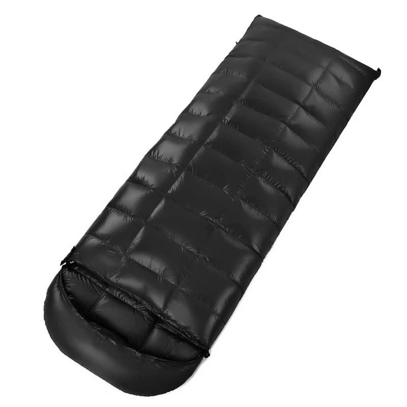 1200/1500/1800/2000g Ulrtalight outdoor camping with hat splicing adult goose velvet envelope white set sleeping bag