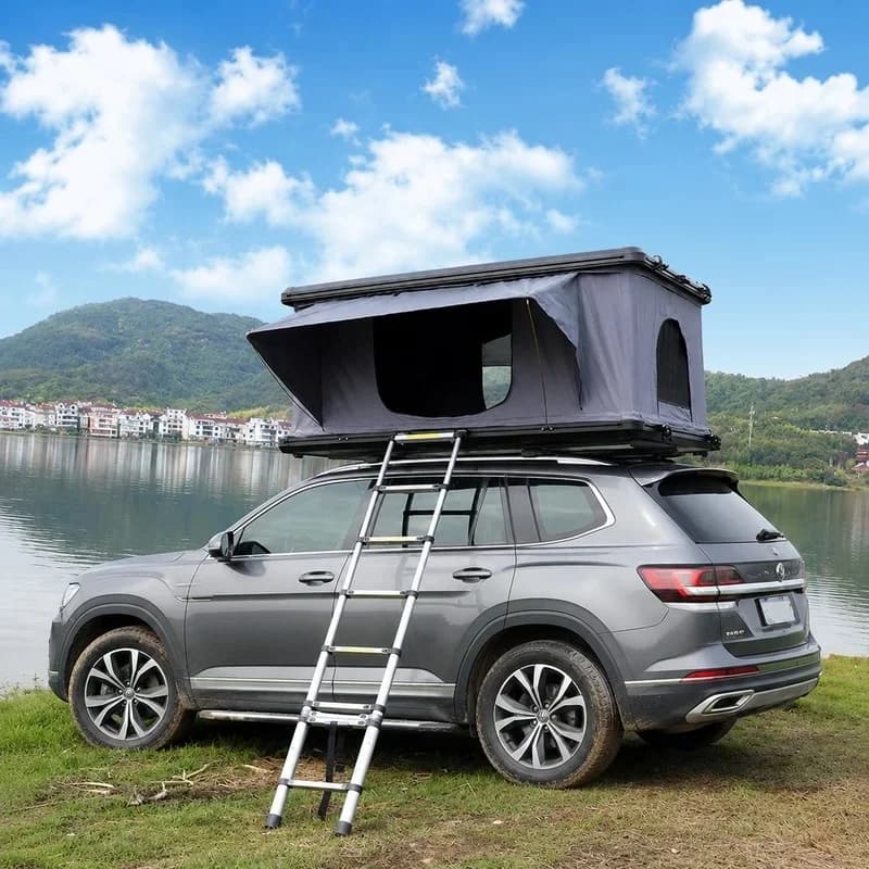 Sturdy Universal Aluminum Hard Shell Rooftop Tent 4 Season Waterproof for SUV Pickup Overland Camping