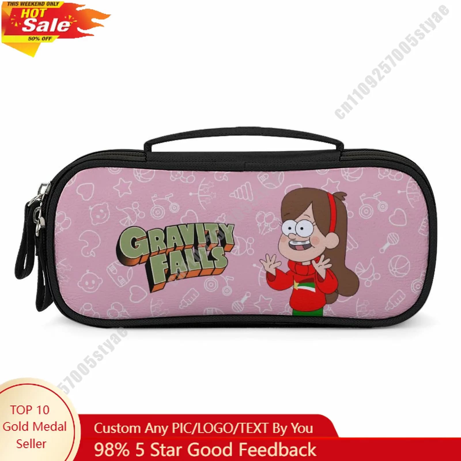 Astuccio per matite Mabel Pines Personaggio dei cartoni animati Disney Design personalizzato Creazione personalizzata Regalo per le vacanze Borsa per cosmetici Cosplay