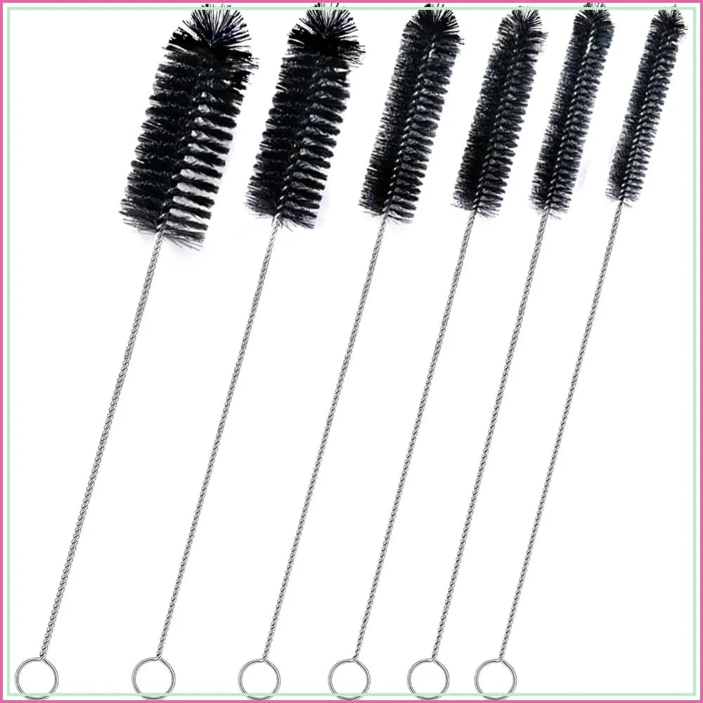 6-Piece Straw Cleaner Brush Set, 12" Long for Narrow Bottles, Coffee Maker, Glass Cups