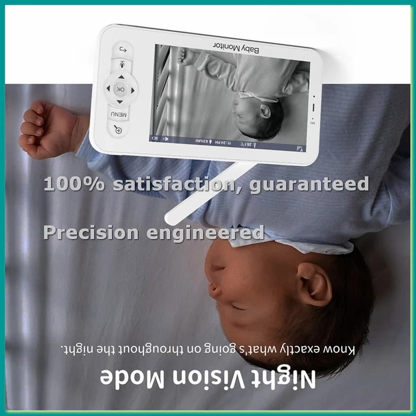 Baby Monitor con Comunicazione Bidirezionale, Telecamera di Sorveglianza Video, Ninna Nanna Integrate, Casa Intelligente, Spina EU - TCES
