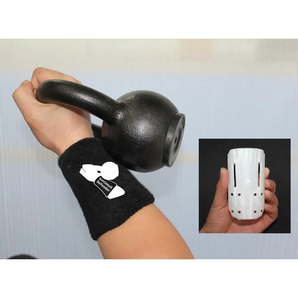 1Pair Cotton Kettlebell Wrist Guard Sweat-absorbing Comfortable Wrist Guard Protector Black 1Pair Protecting the wrist