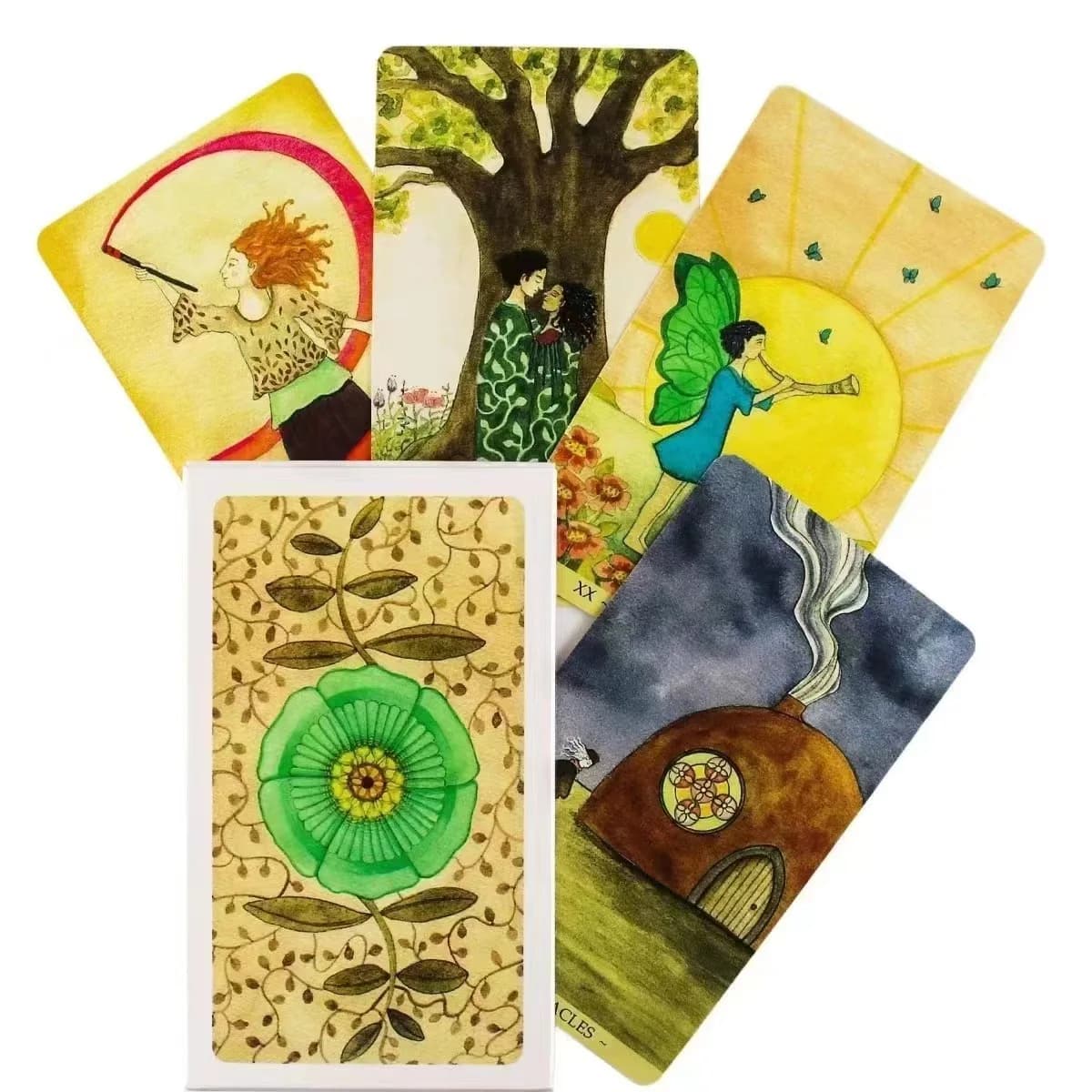 Carte dei tarocchi originali Mazzi durevoli dei tarocchi Mara Lunne con guida Mazzo di carte dei tarocchi classici