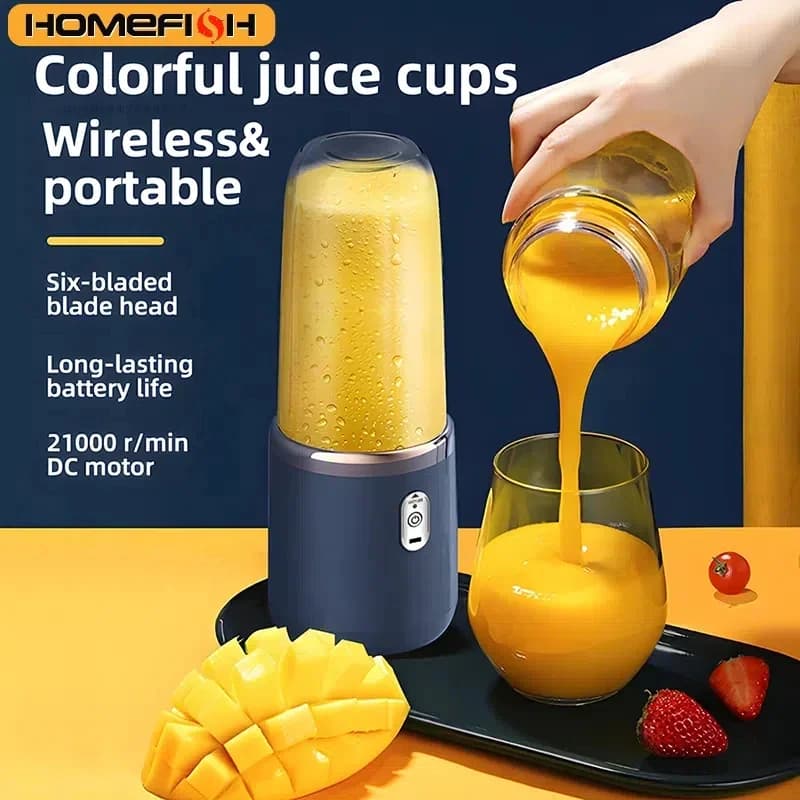 Frullatore portatile Bottiglia elettrica 6 lame Frullatore per succhi multifunzione Succo fresco Frullato Frullatore Ghiaccio CrushCup Robot da cucina