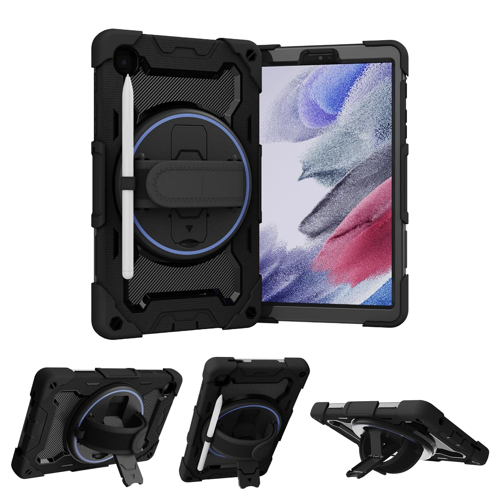 Case For Samsung Galaxy Tab A7 Lite 8.7 T225 A9 plus 11inch SM-X210 S6 lite A8 10.5 A7 10.4 A 8.0 Armor Shockproof Tablet Cover