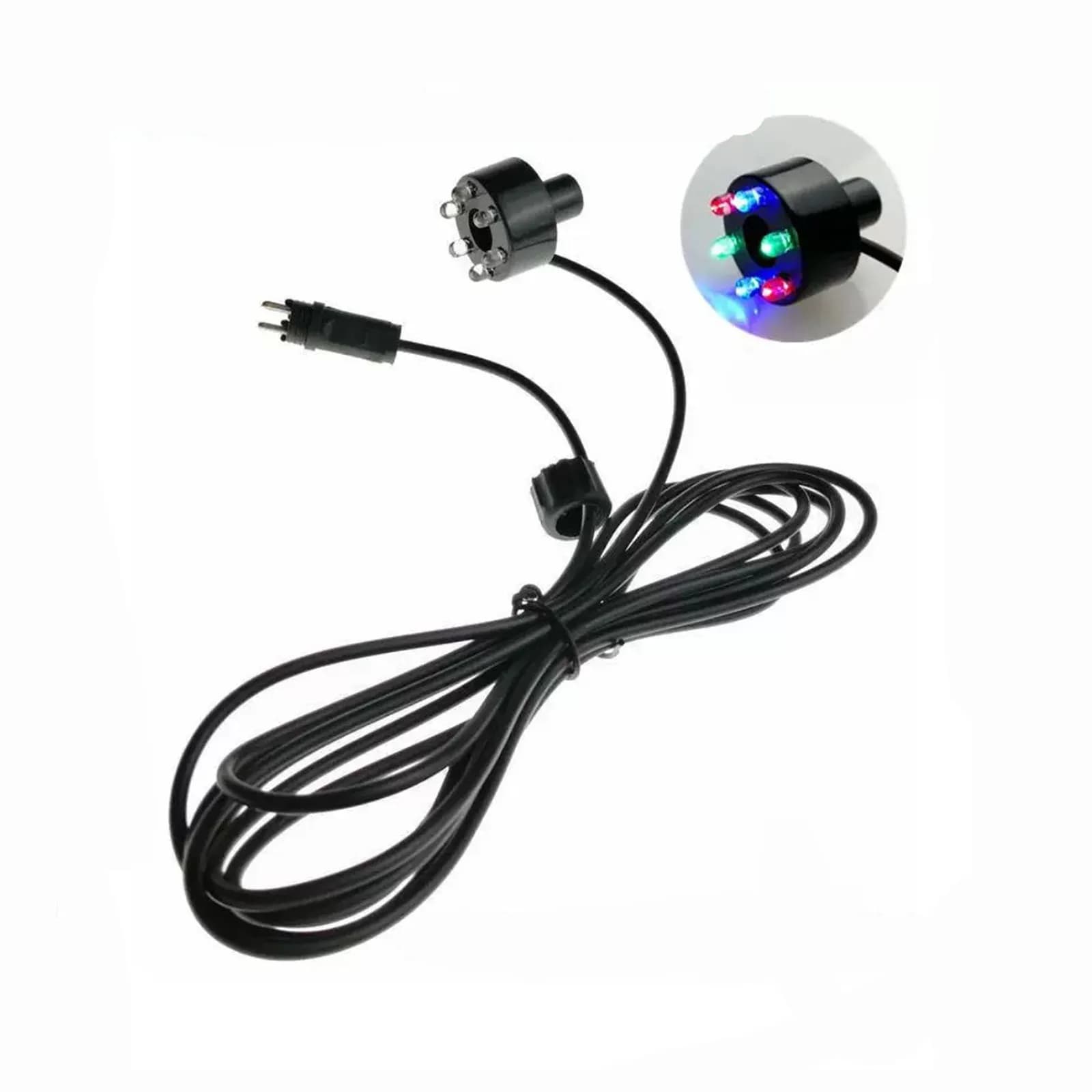 LED Circular Light for Aquarium 12V AC, Luminous Ring 6 LED Underwater for Fountain, Pond, Garden, Without AC Adapter, Landscape Light for Stones