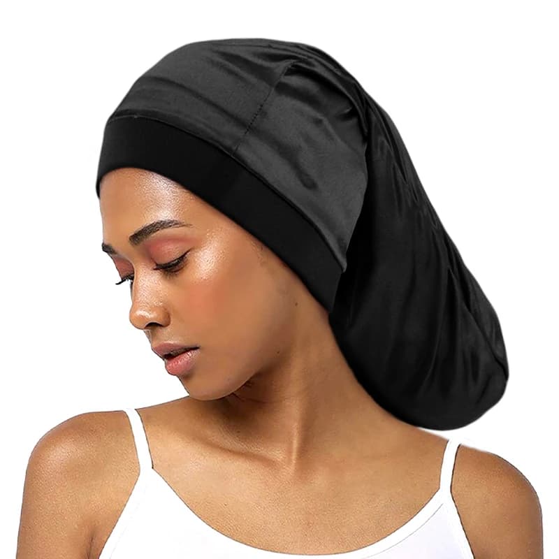 New Unisex Open wide elastic band Satin Pocket Bonnet silky dreadlock trecce baggy cap uomo donna Long cilindro Sleeping Cap