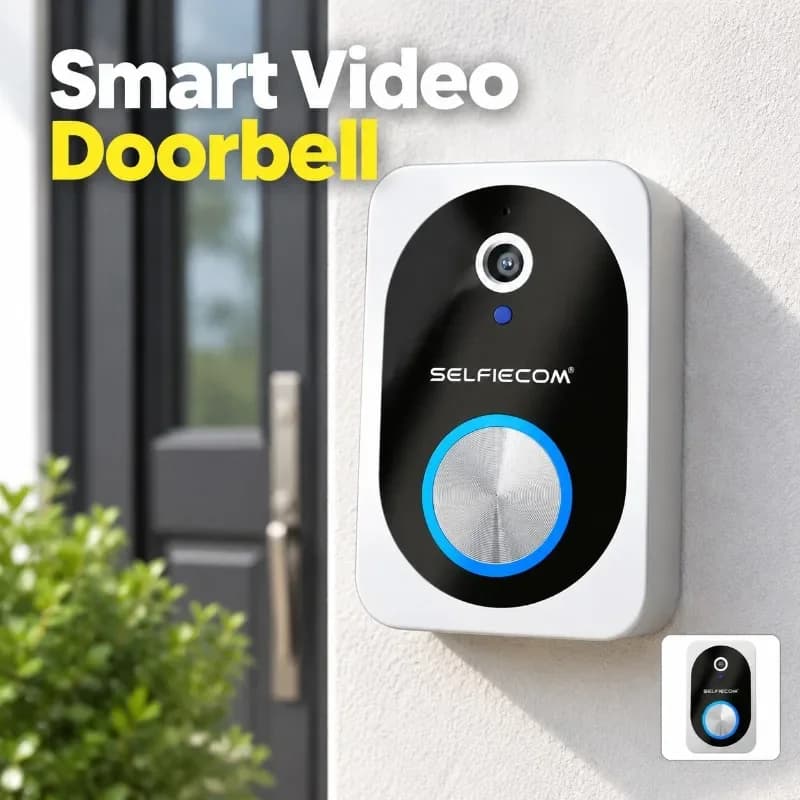 Smart Video Doorbell D10, HD Home Security Camera, Phone Video Intercom with Motion Snapshot, Night Vision Two Way Audio Door